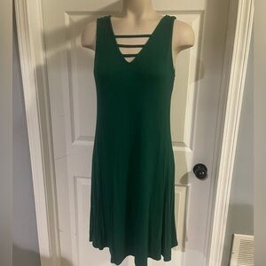 Lot of 3 dresses 1 Loft and 2 Maurice’s green black striped white black XS